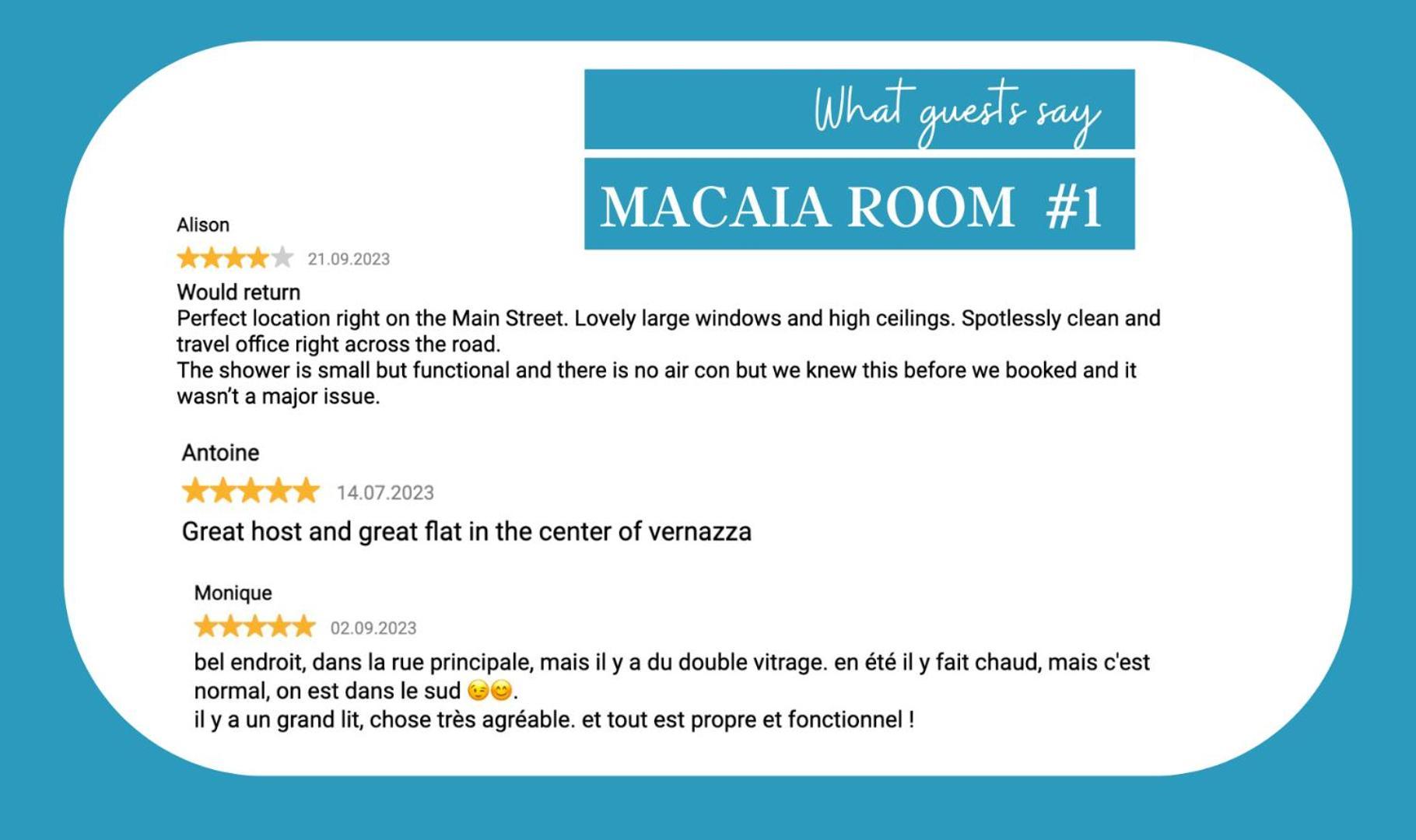 Macaia Room #1 With Ac Vernazza Bagian luar foto